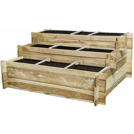 SIENA GARDEN Hochbeet-Treppe Hugo, 120 X 100 X 54 Cm Kesseldruckimprägniert, Inkl. Geotextil 3 SIENA GARDEN Hochbeet-Treppe Hugo, 120 X 100 X 54 Cm Kesseldruckimprägniert, Inkl. Geotextil