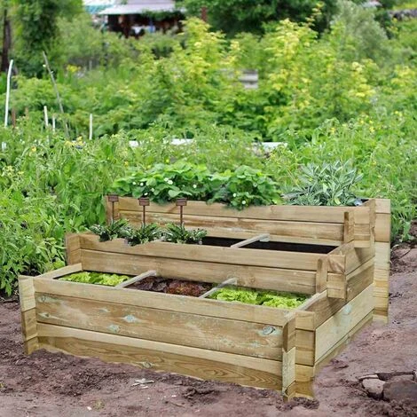 SIENA GARDEN Hochbeet-Treppe Hugo, 120 X 100 X 54 Cm Kesseldruckimprägniert, Inkl. Geotextil 4 SIENA GARDEN Hochbeet-Treppe Hugo, 120 X 100 X 54 Cm Kesseldruckimprägniert, Inkl. Geotextil – Bild 2