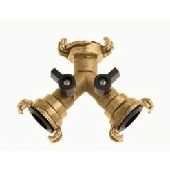 SIENA GARDEN Messing Zweiwege Verteilerstück Mit 3xSchnell-Kupplungen