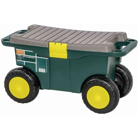 SIENA GARDEN Hobby-/Gartenwagen Grün/gelb Schubkarre Garten Terrasse Transportwagen Wagen TOP 3 SIENA GARDEN Hobby-/Gartenwagen Grün/gelb Schubkarre Garten Terrasse Transportwagen Wagen TOP