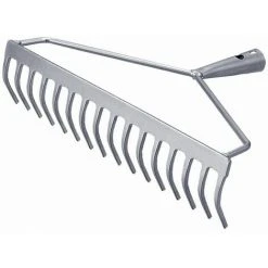 SIENA GARDEN Bügelrechen 16 Zinken 4cm Fächerbesen Gartenrechen Rechen Gartengeräte Terrasse