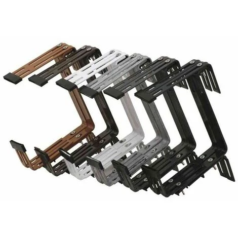 SIENA GARDEN Blumenkastenhalter 3-fach Verstellbar, Weiß 3 SIENA GARDEN Blumenkastenhalter 3-fach Verstellbar, Weiß