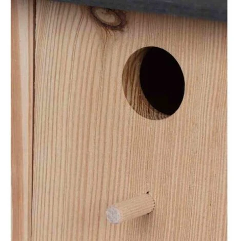 SIENA GARDEN Nisthöhle Flachdach "Nr. 50" Maße: 17 X 17 X 22 Cm, Kiefernholz 4 SIENA GARDEN Nisthöhle Flachdach "Nr. 50" Maße: 17 X 17 X 22 Cm, Kiefernholz – Bild 2