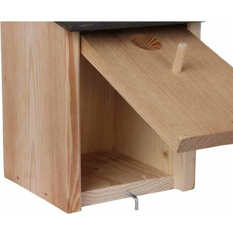 SIENA GARDEN Nisthöhle Flachdach "Nr. 50" Maße: 17 X 17 X 22 Cm, Kiefernholz 5 SIENA GARDEN Nisthöhle Flachdach "Nr. 50" Maße: 17 X 17 X 22 Cm, Kiefernholz – Bild 3