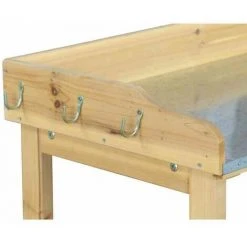 SIENA GARDEN Pflanztisch, 76 X 37 X 81 Cm, Natur Kiefernholz Mit Verzinkter Arbeitsplatte Und Haken -SIENA GARDEN Shop 20775613 3