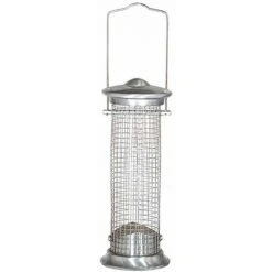 SIENA GARDEN Vogelfuttersäule Aluminium Line Für Nüsse, 24 Cm