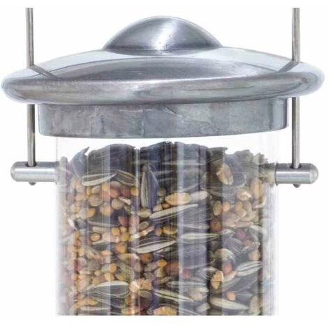 SIENA GARDEN Vogelfuttersäule Aluminium Line Für Mischfutter, 39 Cm 7 SIENA GARDEN Vogelfuttersäule Aluminium Line Für Mischfutter, 39 Cm – Bild 5