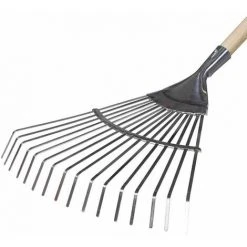 SIENA GARDEN ClassicLine Fächerbesen, 43 Cm, Edelstahl, 140 Cm Eschenstiel FSC 100%