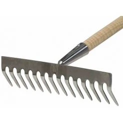 SIENA GARDEN ClassicLine Rechen, 14 Zinken, Edelstahl, 140 Cm Eschenstiel FSC 100%