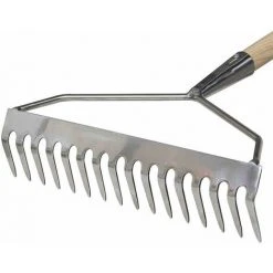 SIENA GARDEN ClassicLine Bügelrechen, 16 Zinken, Edelstahl, 140 Cm Eschenstiel FSC 100%