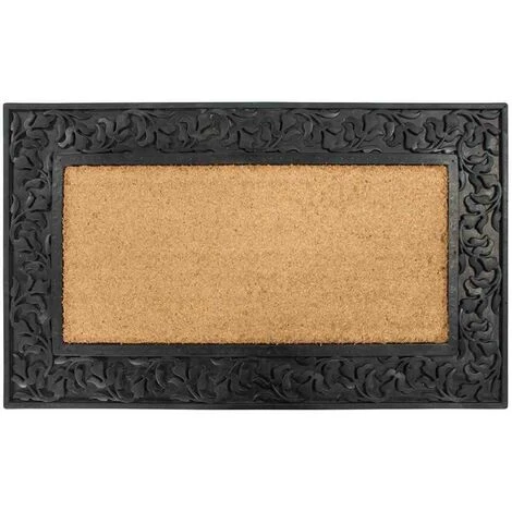 SIENA GARDEN Gummifußmatte Blattwerk Eckig 90x55cm Schmutzfangmatte Fußmatte Fußabtreter TOP 3 SIENA GARDEN Gummifußmatte Blattwerk Eckig 90x55cm Schmutzfangmatte Fußmatte Fußabtreter TOP