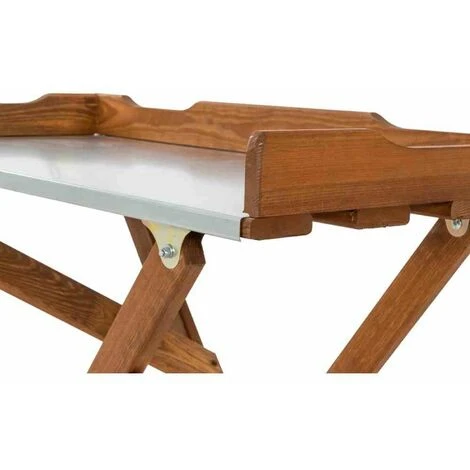 SIENA GARDEN Pflanztisch Klappbar, 78 X 38 X 86 Cm, Natur Kiefernholz Tauchimprägniert, Verzinkte Arbeitsplatte 4 SIENA GARDEN Pflanztisch Klappbar, 78 X 38 X 86 Cm, Natur Kiefernholz Tauchimprägniert, Verzinkte Arbeitsplatte – Bild 2