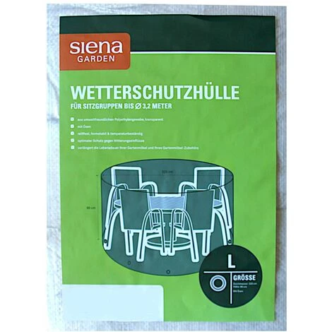 Siena Garden Sitzgruppen Wetter-Schutzhülle Gr.L Ø3,2m Abdeckhaube Abdeckplane 3 Siena Garden Sitzgruppen Wetter-Schutzhülle Gr.L Ø3,2m Abdeckhaube Abdeckplane
