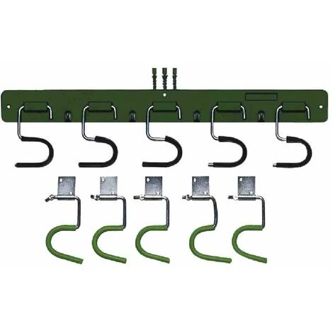 SIENA GARDEN Geräteleiste PVC 5 Haken Grün EUROFIX 5 3 SIENA GARDEN Geräteleiste PVC 5 Haken Grün EUROFIX 5