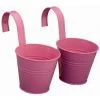 SIENA GARDEN Blumentopf 2er Set, Pink, Ø 16 X 14,5 Cm Stahlblech, Mit Fest Montierten Haltern -SIENA GARDEN Shop 20867713 1