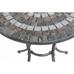 SIENA GARDEN Felina Tisch Ø 60x71 Cm Gestell Stahl Silber-schwarz, Tischplatte Keramik. -SIENA GARDEN Shop 22736719 3