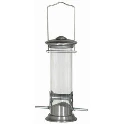 SIENA GARDEN Vogelfuttersäule Aluminium Line Für Mischfutter, 24 Cm