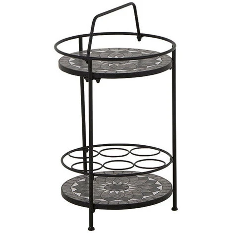 Siena Garden Serviertisch, Como, Matt Schwarz, Ca. 71 X 70 X 35 Cm 5 Siena Garden Serviertisch, Como, Matt Schwarz, Ca. 71 X 70 X 35 Cm – Bild 3