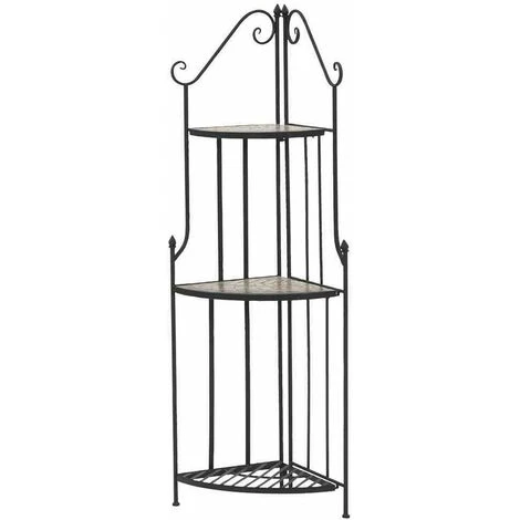SIENA GARDEN Eckregal Prato 140 Cm Eisen Mit Mosaikoptik 3 SIENA GARDEN Eckregal Prato 140 Cm Eisen Mit Mosaikoptik