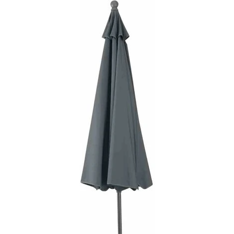 SIENA GARDEN Tropico Mittelstockschirm Anthrazit/grau Ø 250cm Gestell Stahl Anthrazit, Bezug 100% Polyester, 180g/m² In Grau, Lichtschutzfaktor UPF 50+ 4 SIENA GARDEN Tropico Mittelstockschirm Anthrazit/grau Ø 250cm Gestell Stahl Anthrazit, Bezug 100% Polyester, 180g/m² In Grau, Lichtschutzfaktor UPF 50+ – Bild 2