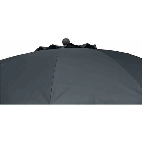 SIENA GARDEN Tropico Mittelstockschirm Anthrazit/grau Ø 200cm Gestell Stahl Anthrazit, Bezug 100% Polyester, 180g/m² In Grau, Lichtschutzfaktor UPF 50+ 6 SIENA GARDEN Tropico Mittelstockschirm Anthrazit/grau Ø 200cm Gestell Stahl Anthrazit, Bezug 100% Polyester, 180g/m² In Grau, Lichtschutzfaktor UPF 50+ – Bild 4