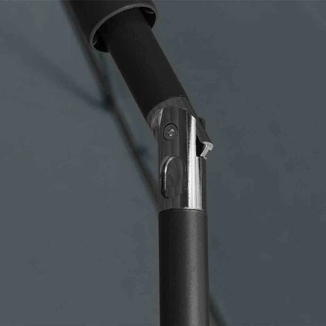 SIENA GARDEN Tropico Mittelstockschirm Anthrazit/grau Ø 200cm Gestell Stahl Anthrazit, Bezug 100% Polyester, 180g/m² In Grau, Lichtschutzfaktor UPF 50+ 7 SIENA GARDEN Tropico Mittelstockschirm Anthrazit/grau Ø 200cm Gestell Stahl Anthrazit, Bezug 100% Polyester, 180g/m² In Grau, Lichtschutzfaktor UPF 50+ – Bild 5