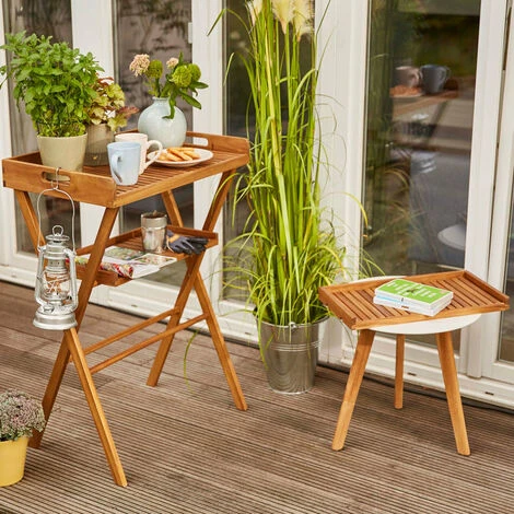 Tablett 'Caruna', Siena Garden, 3-teilig, Akazienholz, 91 X 70 X 45 Cm 4 Tablett 'Caruna', Siena Garden, 3-teilig, Akazienholz, 91 X 70 X 45 Cm – Bild 2