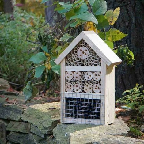 SIENA GARDEN Insektenhotel Riga 19x9x29 Cm, Kiefernholz 5 SIENA GARDEN Insektenhotel Riga 19x9x29 Cm, Kiefernholz – Bild 3