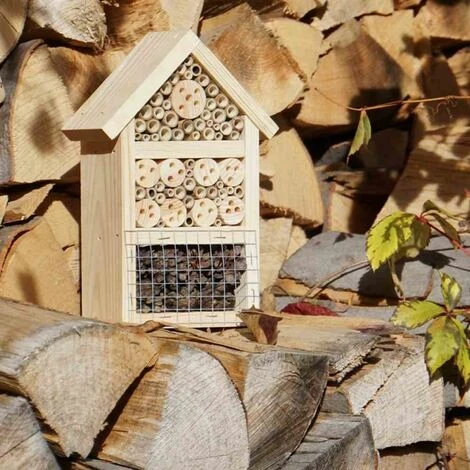 SIENA GARDEN Insektenhotel Riga 19x9x29 Cm, Kiefernholz 6 SIENA GARDEN Insektenhotel Riga 19x9x29 Cm, Kiefernholz – Bild 4