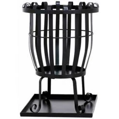 SIENA GARDEN Feuerkorb Pagia, Stahl Schwarz, Ø 39 X 51 Cm Inklusive Aschefangblech