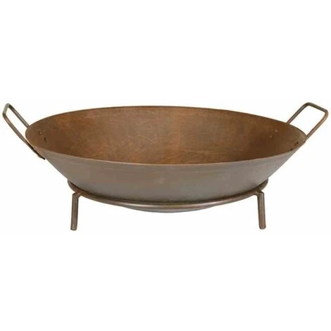 SIENA GARDEN Feuerschale Rusty Ø 48 Cm Gusseisen Rostbraun, Mit Griffen 3 SIENA GARDEN Feuerschale Rusty Ø 48 Cm Gusseisen Rostbraun, Mit Griffen