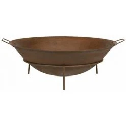 SIENA GARDEN Feuerschale Rusty Ø 61 Cm Gusseisen Rostbraun, Mit Griffen