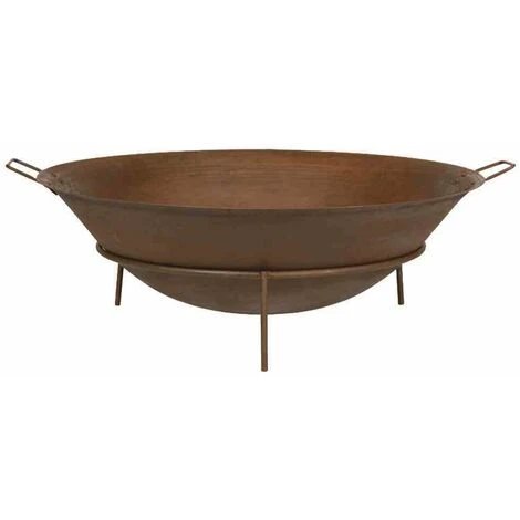 SIENA GARDEN Feuerschale Rusty Ø 61 Cm Gusseisen Rostbraun, Mit Griffen 3 SIENA GARDEN Feuerschale Rusty Ø 61 Cm Gusseisen Rostbraun, Mit Griffen