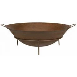SIENA GARDEN Feuerschale Rusty Ø 80 Cm Gusseisen Rostbraun, Mit Griffen