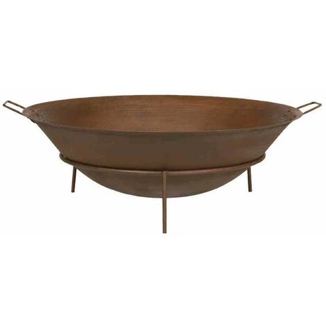 SIENA GARDEN Feuerschale Rusty Ø 80 Cm Gusseisen Rostbraun, Mit Griffen 3 SIENA GARDEN Feuerschale Rusty Ø 80 Cm Gusseisen Rostbraun, Mit Griffen