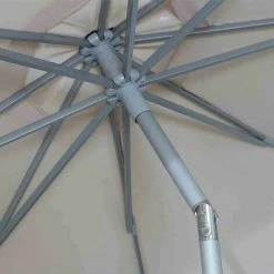 SIENA GARDEN Push Pro Mittelstockschirm Silber/natur Ø 300cm Gestell Alu Silber, Streben Stahl, Bezug 100% Polyester, 180g/m² Natur, Lichtschutzfaktor UPF 50+ -SIENA GARDEN Shop 41373510 4