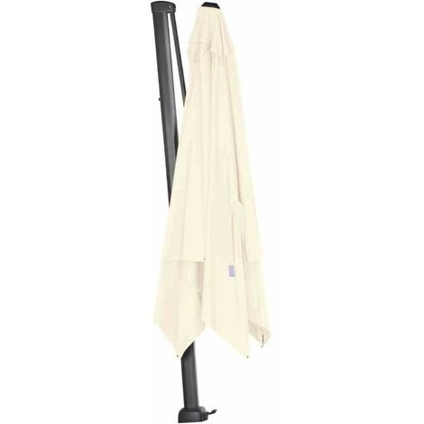 SIENA GARDEN Sunset N+ Ampelschirm Anthrazit/ecru 300x300cm Gestell Aluminium Anthrazit, Bezug 100% Polyester, 300g/m² In Ecru, PU-beschichtet, UPF 50+ 7 SIENA GARDEN Sunset N+ Ampelschirm Anthrazit/ecru 300x300cm Gestell Aluminium Anthrazit, Bezug 100% Polyester, 300g/m² In Ecru, PU-beschichtet, UPF 50+ – Bild 5