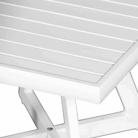 SIENA GARDEN Alexis Lounge Tisch 50x50 Aluminium Matt-weiß Gartentisch Tresentisch Bartisch 4 SIENA GARDEN Alexis Lounge Tisch 50x50 Aluminium Matt-weiß Gartentisch Tresentisch Bartisch – Bild 2