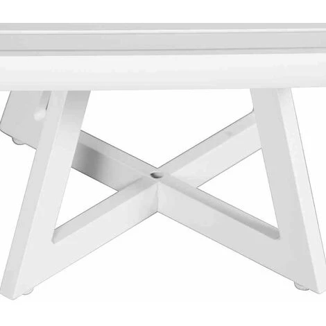 SIENA GARDEN Alexis Lounge Tisch 50x50 Aluminium Matt-weiß Gartentisch Tresentisch Bartisch 5 SIENA GARDEN Alexis Lounge Tisch 50x50 Aluminium Matt-weiß Gartentisch Tresentisch Bartisch – Bild 3