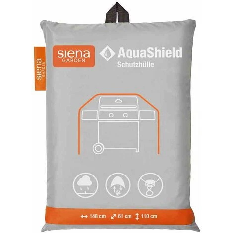 SIENA GARDEN AquaShield Gas-Grillhülle L 148x61xH110 Cm Hellgrau, 100% Polyester 3 SIENA GARDEN AquaShield Gas-Grillhülle L 148x61xH110 Cm Hellgrau, 100% Polyester