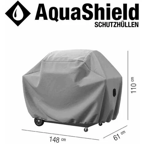 SIENA GARDEN AquaShield Gas-Grillhülle L 148x61xH110 Cm Hellgrau, 100% Polyester 4 SIENA GARDEN AquaShield Gas-Grillhülle L 148x61xH110 Cm Hellgrau, 100% Polyester – Bild 2