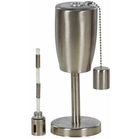 SIENA GARDEN Tischölfackel Lina, Aus Edelstahl, Aluminium Und Fiberglasdocht Ø 9 X 27 Cm, Max. Ölfüllmenge 400 Ml 4 SIENA GARDEN Tischölfackel Lina, Aus Edelstahl, Aluminium Und Fiberglasdocht Ø 9 X 27 Cm, Max. Ölfüllmenge 400 Ml – Bild 2