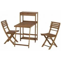 SIENA GARDEN Bari Balkonset 3-teilig, Geölt Akazie FSC 100%