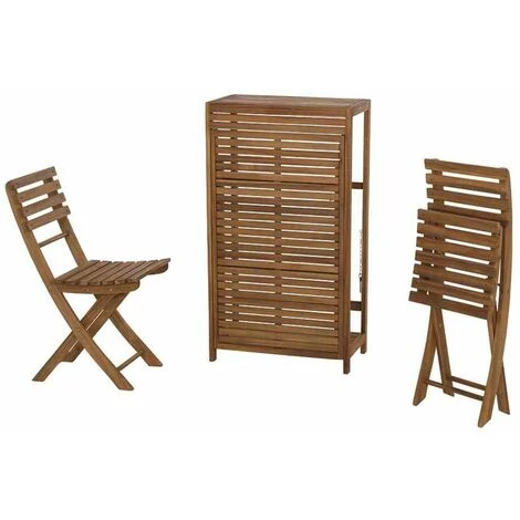 SIENA GARDEN Bari Balkonset 3-teilig, Geölt Akazie FSC 100% 6 SIENA GARDEN Bari Balkonset 3-teilig, Geölt Akazie FSC 100% – Bild 4