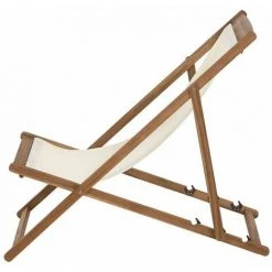 SIENA GARDEN Aviro Beachliege Geölt, Bezug In Ecru Akazie FSC 100% -SIENA GARDEN Shop 41373762 3