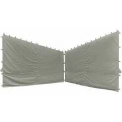 SIENA GARDEN Seitenteile Zu Pavillon Berlino 3x3 M, Grau, 2er Set Bezug Aus Polyester, 160g/m² In Hellgrau, 2 Stück