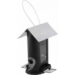 SIENA GARDEN Vogelfutterhaus Black Line Für Mischfutter, 24,5 Cm