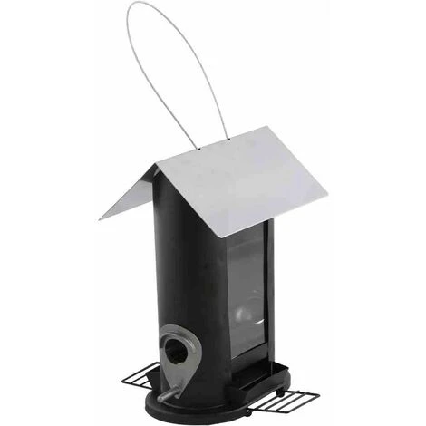 SIENA GARDEN Vogelfutterhaus Black Line Für Mischfutter, 24,5 Cm 3 SIENA GARDEN Vogelfutterhaus Black Line Für Mischfutter, 24,5 Cm