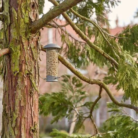 SIENA GARDEN Vogelfuttersäule Iron Line Für Nüsse, 22 Cm 7 SIENA GARDEN Vogelfuttersäule Iron Line Für Nüsse, 22 Cm – Bild 5