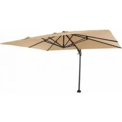 SIENA GARDEN Sunset N+ Ampelschirm Anthrazit/ecru 350x260cm Gestell Aluminium Anthrazit, Bezug 100% Polyester, 300g/m² In Ecru, PU-beschichtet, UPF 50+